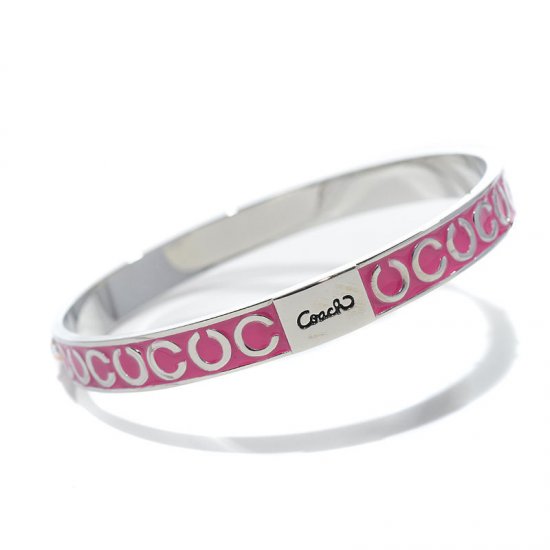 Coach Thin Op Art Pave Pink Bracelets BZR Coach Thin Op Art Pave Pink Bracelets BZR